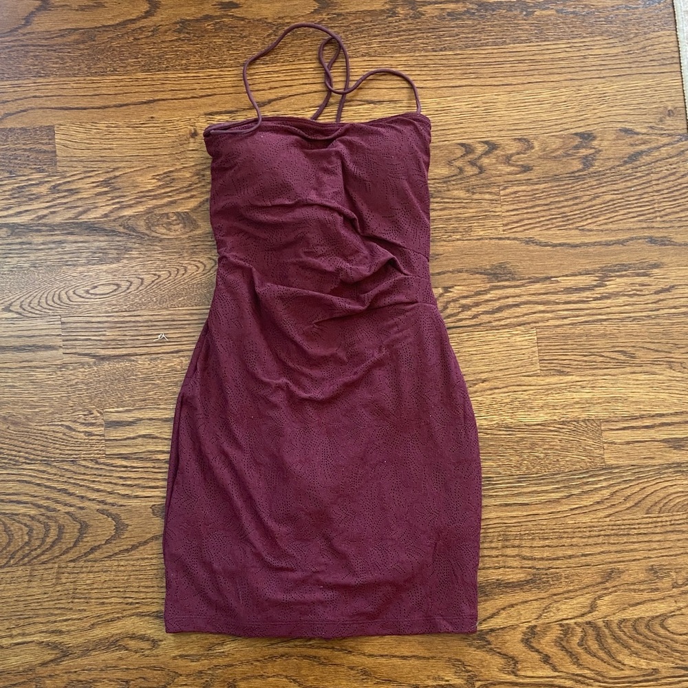 Halara Burgundy Bodycon Romper, Size‎ Small, NWT, Nightlife, Party